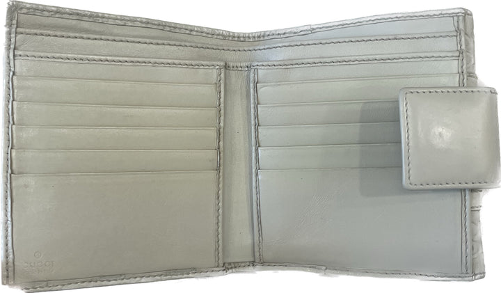 GUCCI GUCCISSIMA VINTAGE LEATHER &amp; SUEDE FLAP WALLET