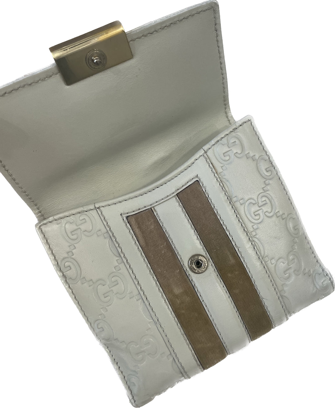 GUCCI GUCCISSIMA VINTAGE LEATHER &amp; SUEDE FLAP WALLET