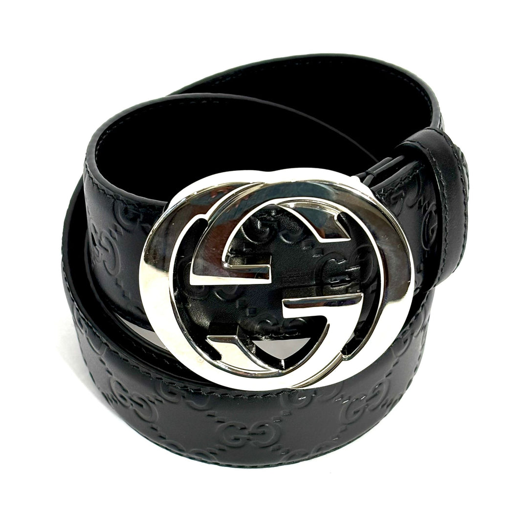 GUCCI GG GUCCISSIMMA CALFSKIN LEATHER BELT