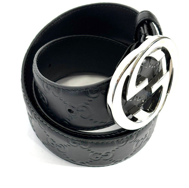 GUCCI GG GUCCISSIMMA CALFSKIN LEATHER BELT