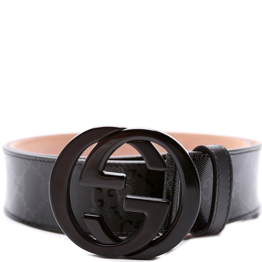GUCCI GG IMPRIME MONOGRAM LEATHER BELT – Caroline display picture 3