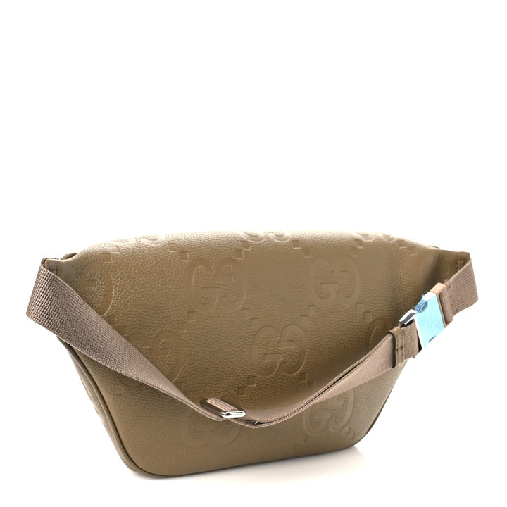 GUCCI JUMBO GG EMBOSSED CALFSKIN LEATHER UNISEX BELT BAG