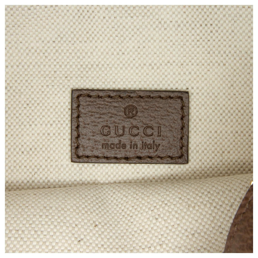 GUCCI JUMBO GG CANVAS &amp; LEATHER MINI CAMERA CROSSBODY BAG