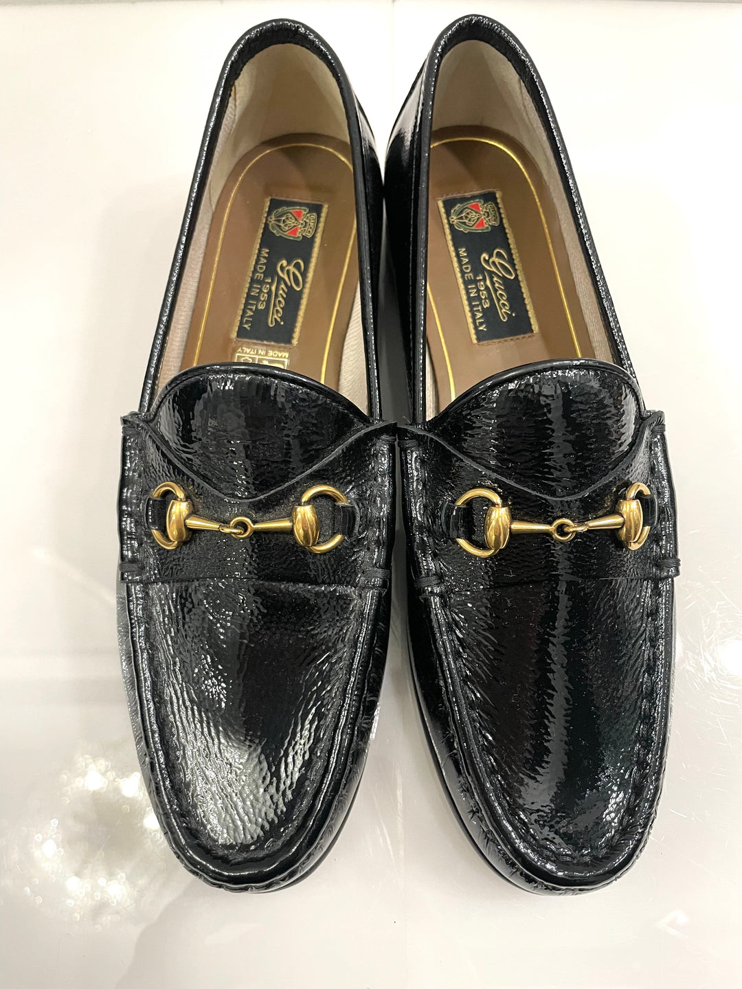 GUCCI 1953 HORSEBIT PATENT LEATHER LOAFERS – Caroline display picture 2