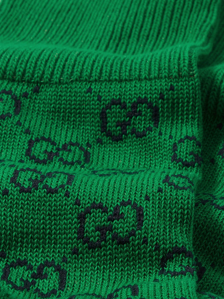 GUCCI LOGO JACQUARD COTTON BLEND SOCKS