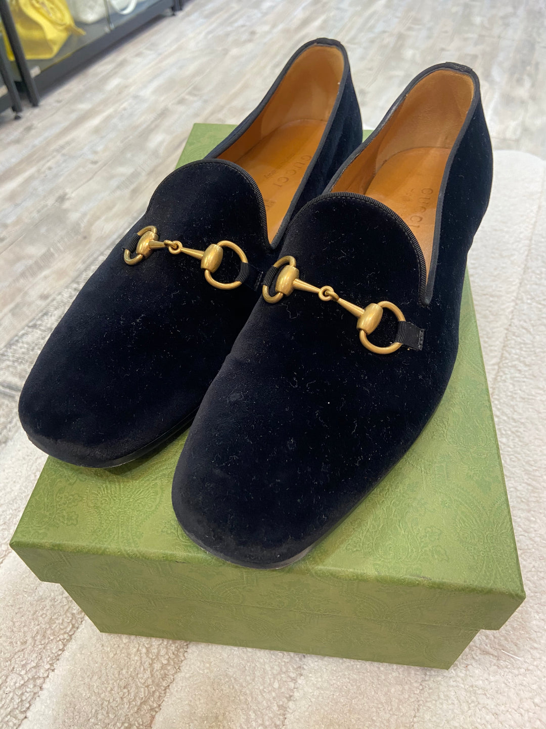 Men\'s Gucci Gallipoli Black Velvet Loafers 9 GUCCI MEN main image 2