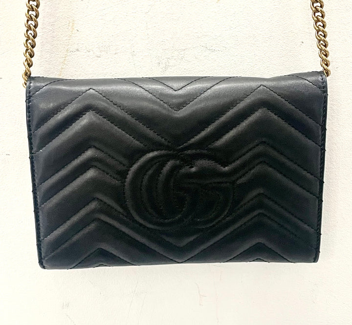 GUCCI GG MARMONT MINI CHAIN SHOULDER BAG