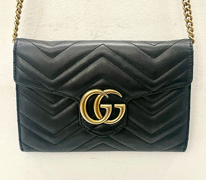 GUCCI GG MARMONT MINI CHAIN SHOULDER BAG