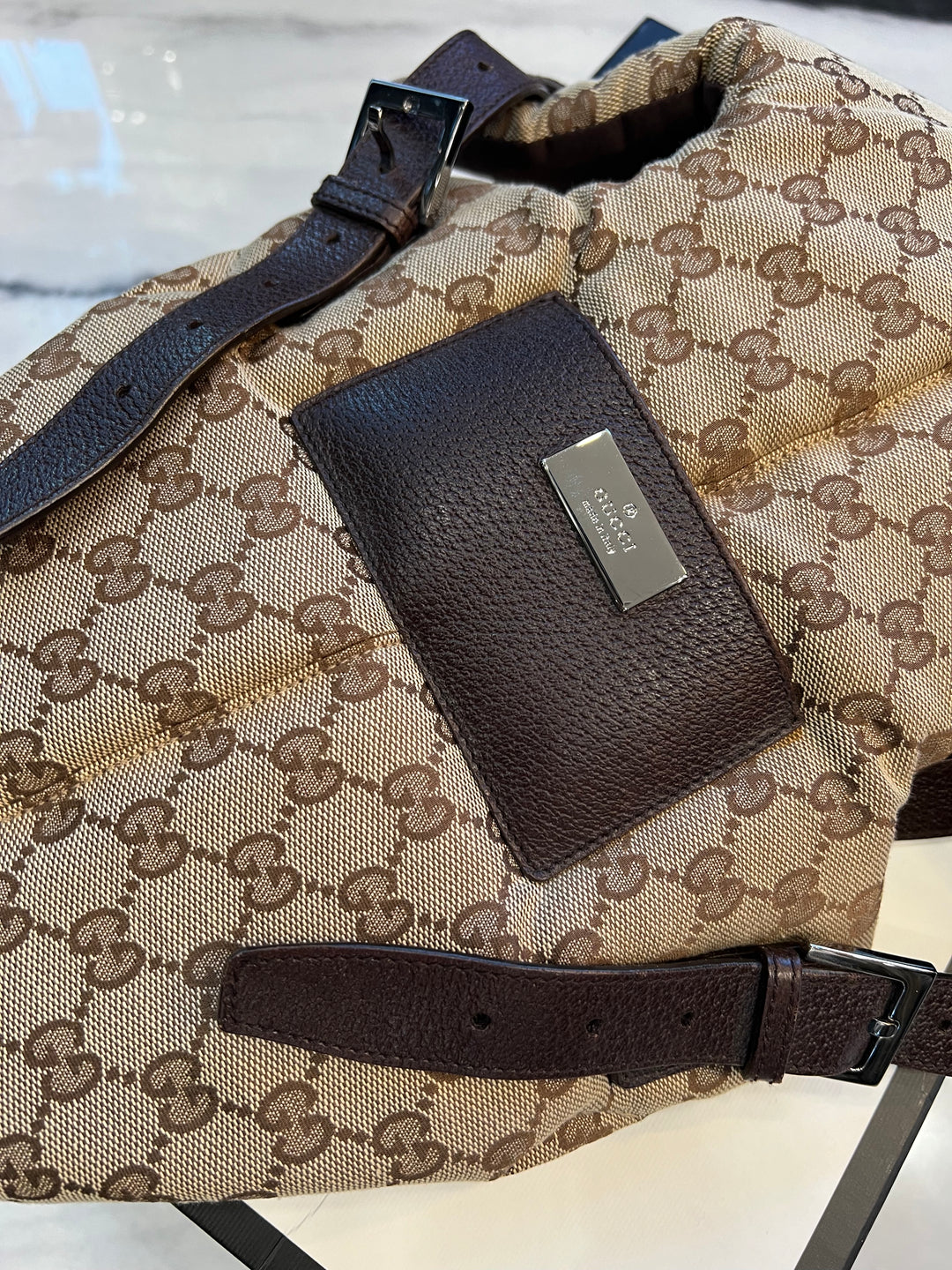 GUCCI GG MONOGRAM BABY CARRIER