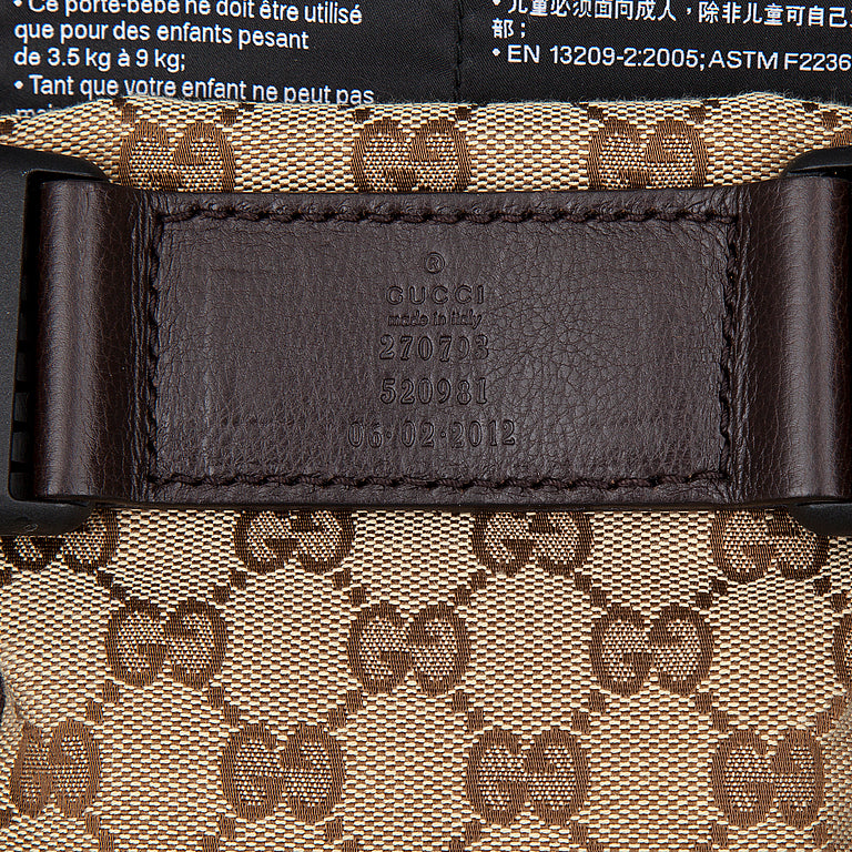 GUCCI GG MONOGRAM BABY CARRIER