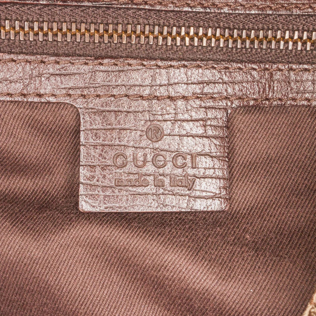 GUCCI GG MONOGRAM HORSEBIT CHAIN MEDIUM HOBO BAG