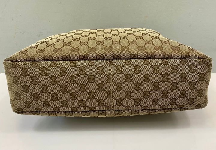 GUCCI GG MONOGRAM HORSEBIT CHAIN MEDIUM HOBO BAG