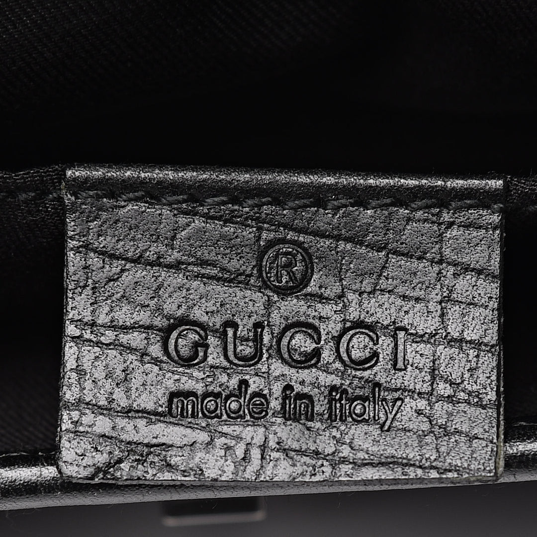 GUCCI MONOGRAM SMALL BAMBOO BULLET BAG