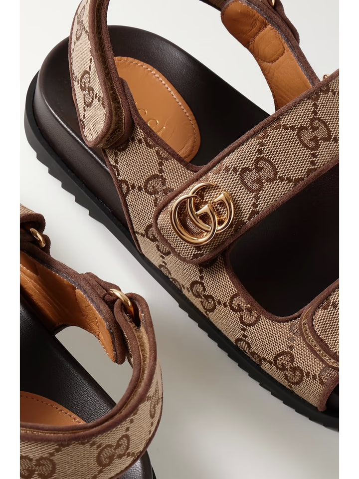 GUCCI GG SUPREME MORITZ CANVAS SANDALS – Caroline's Fashion Luxuries