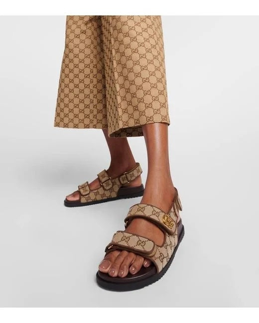 GUCCI GG SUPREME MORITZ CANVAS SANDALS – Caroline's Fashion Luxuries