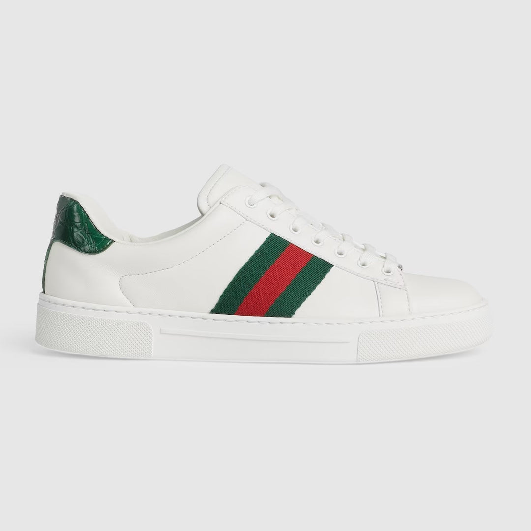 GUCCI NEW ACE CLASSIC WEB LO-TOP SNEAKERS