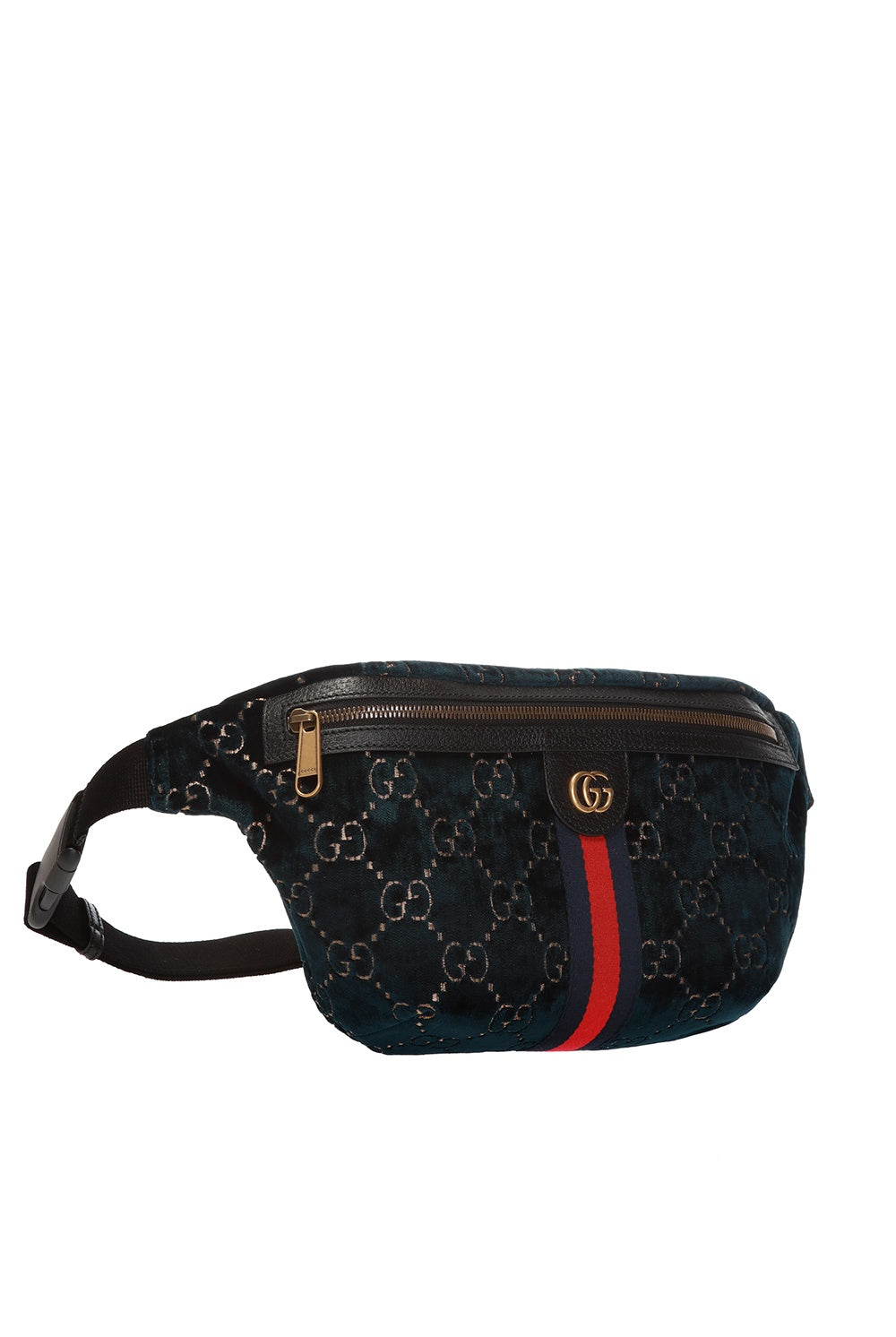 GUCCI GG OPHIDIA WEB VELVET LARGE BELT BAG
