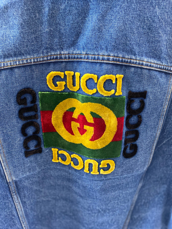 GUCCI OVERSIZED AMOR CAECUS DENIM JACKET