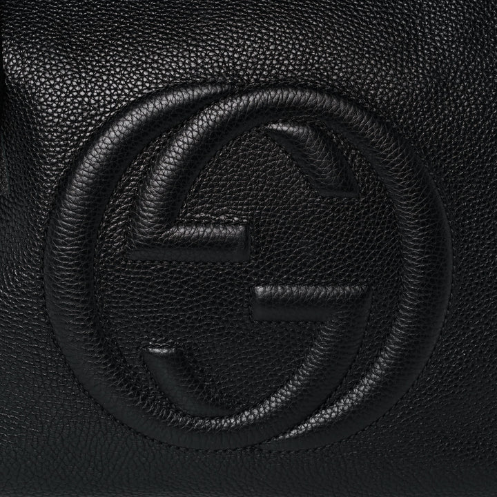 GUCCI PEBBLED CALFSKIN LEATHER MEDIUM SOHO HOBO BAG