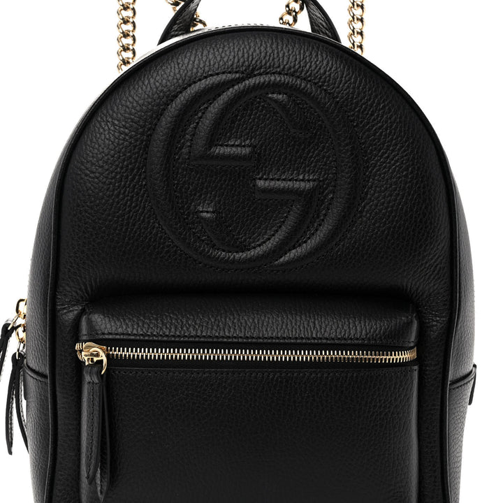 GUCCI PEBBLED CALFSKIN SOHO CHAIN BACKPACK