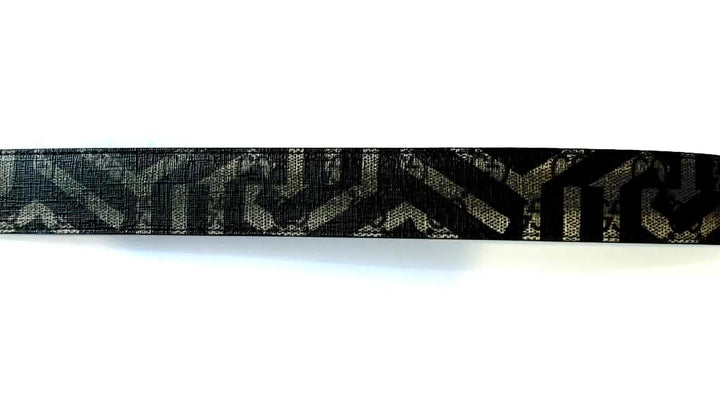 GUCCI PLATE BUCKLE CALEIDO PRINT COATED CANVAS &amp; CALFSKIN LEATHER BELT