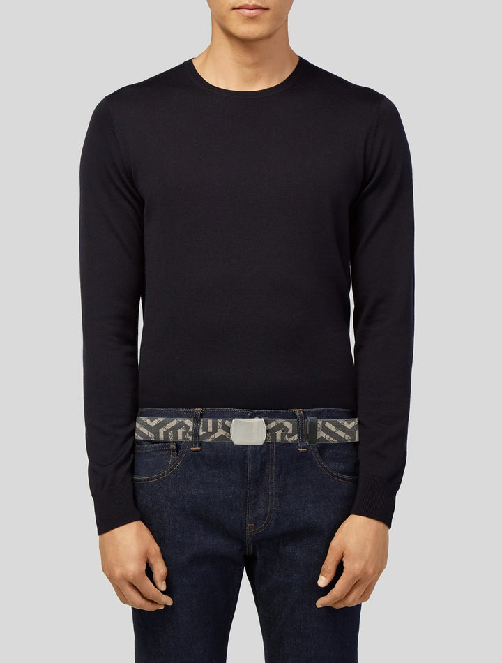 GUCCI PLATE BUCKLE CALEIDO PRINT COATED CANVAS &amp; CALFSKIN LEATHER BELT