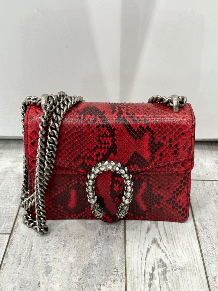 GUCCI PYTHON LEATHER MINI DIONYSUS SHOULDER BAG