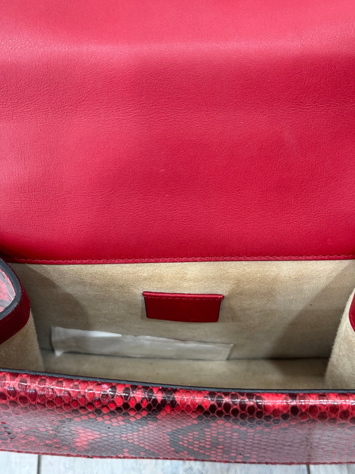 GUCCI PYTHON LEATHER MINI DIONYSUS SHOULDER BAG