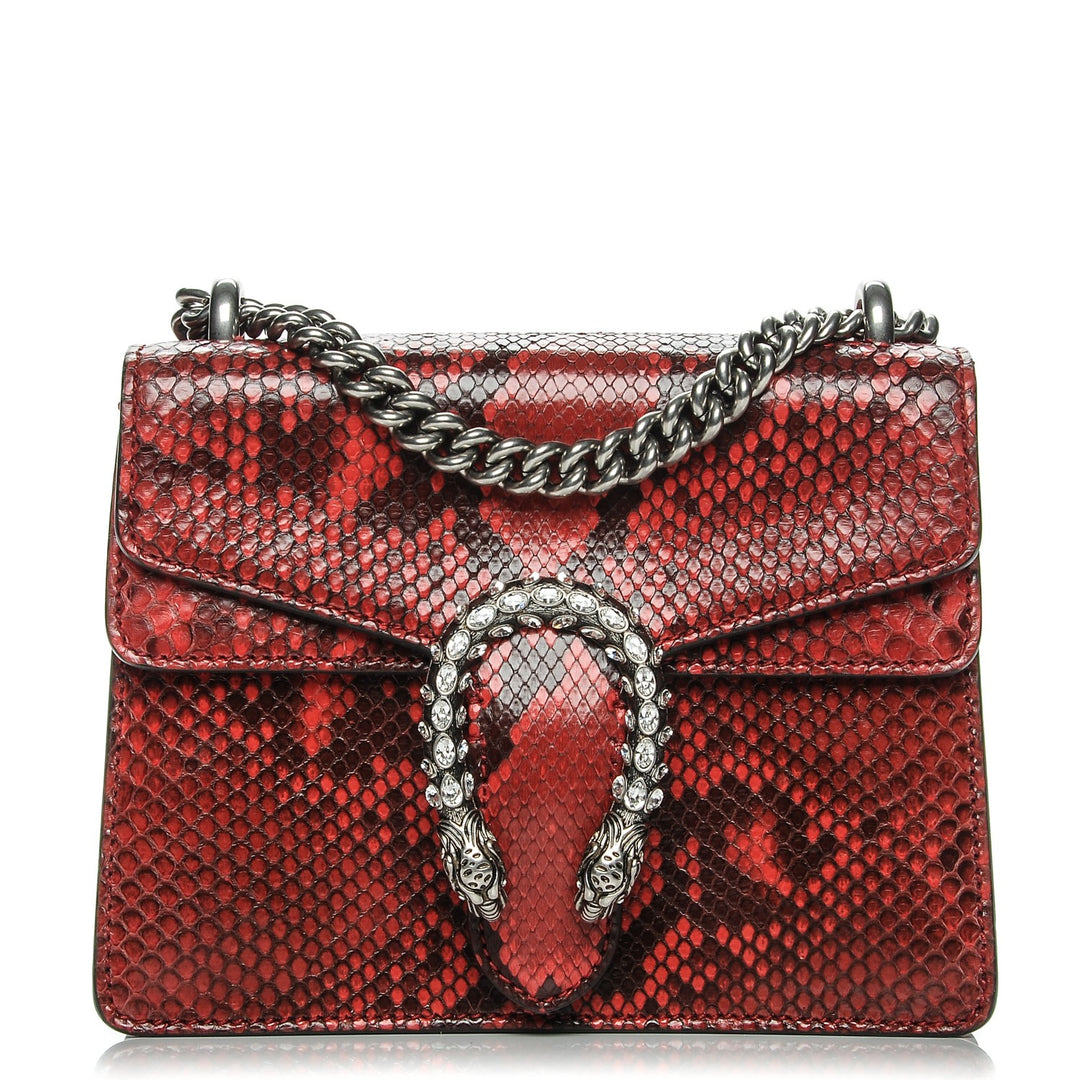 GUCCI PYTHON LEATHER MINI DIONYSUS SHOULDER BAG