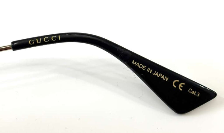 GUCCI GG0105S 001 GOLD RUTHENIUM ROUND GRADIENT SUNGLASSES