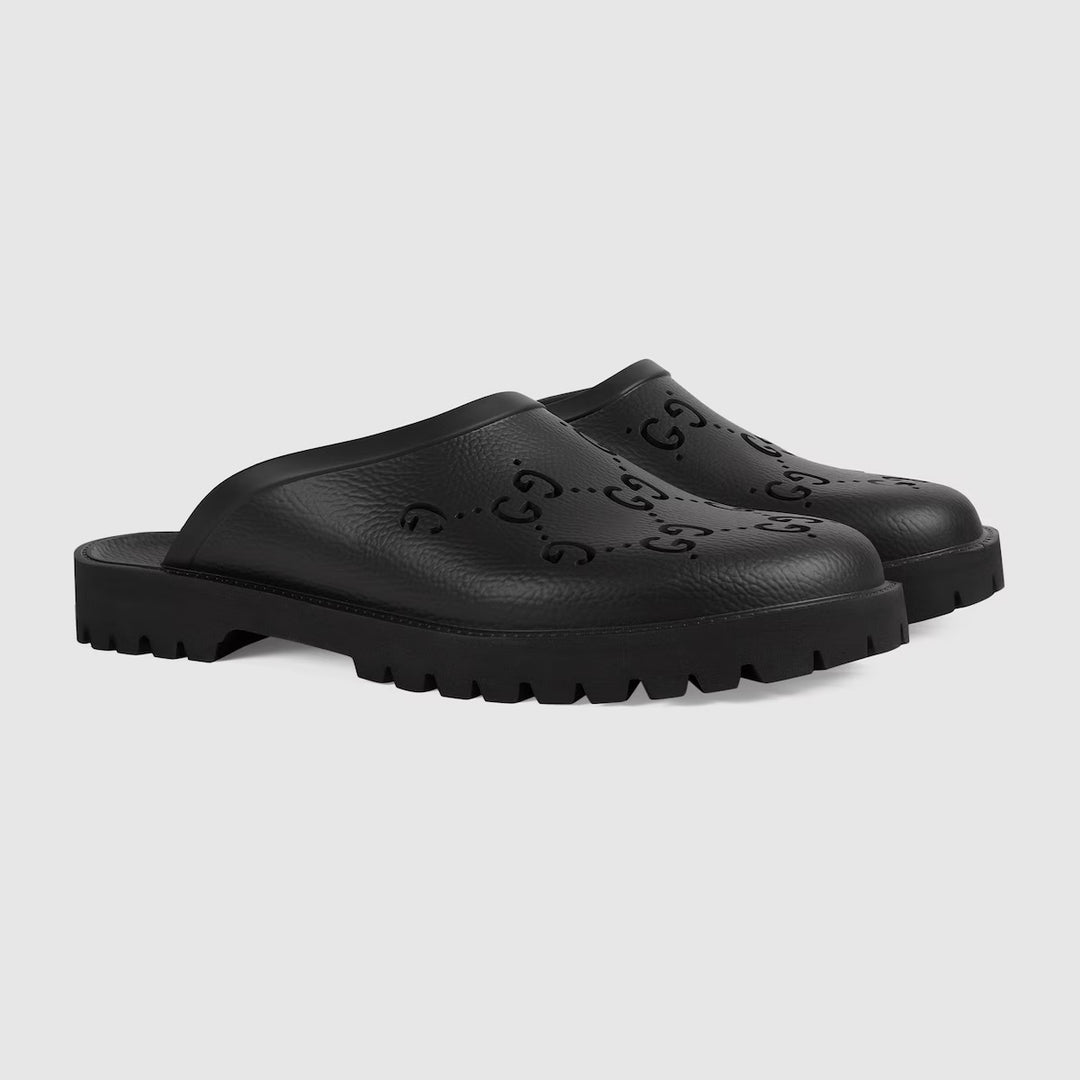 GUCCI GG MONOGRAM PERFORATED RUBBER MEN&