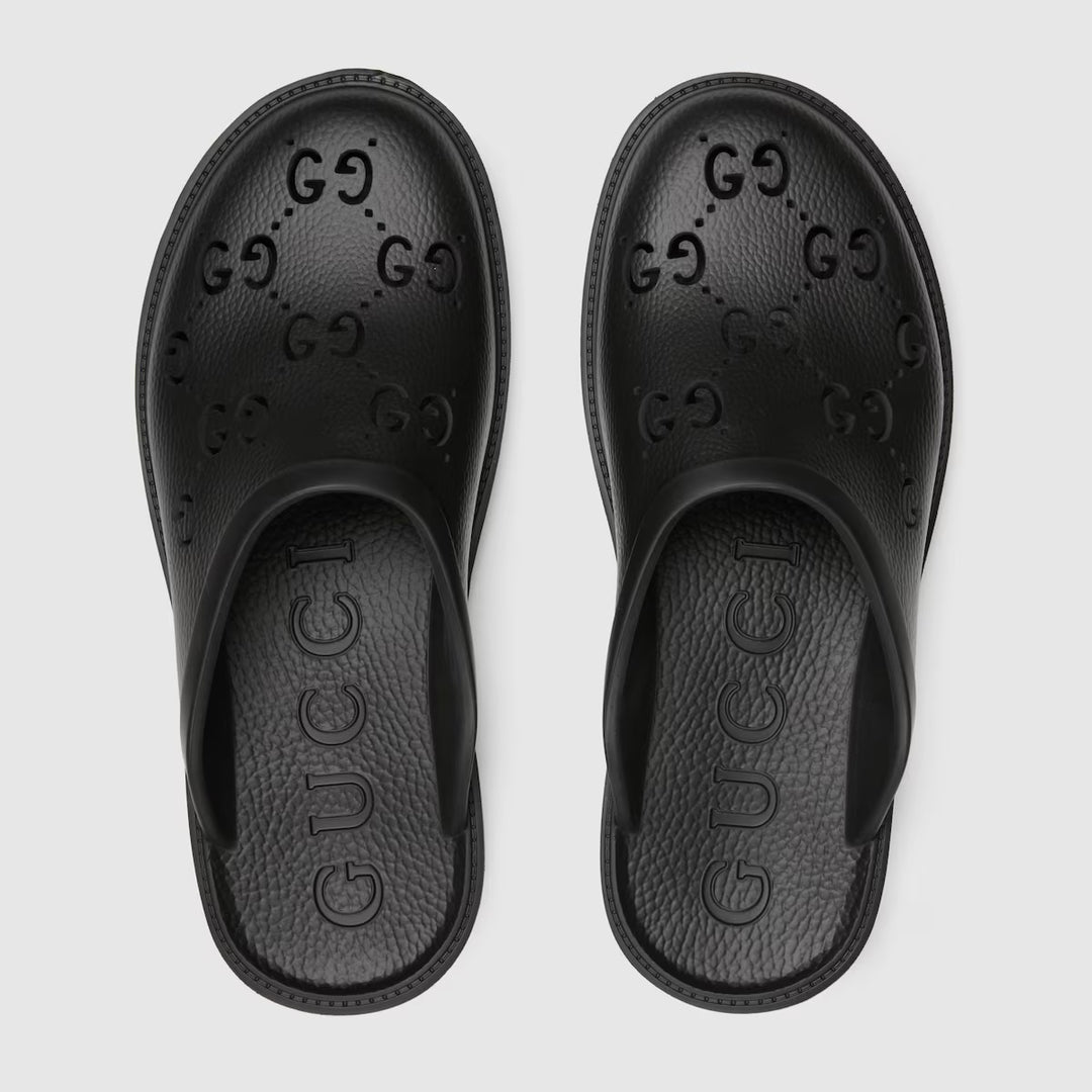 GUCCI GG MONOGRAM PERFORATED RUBBER MEN&