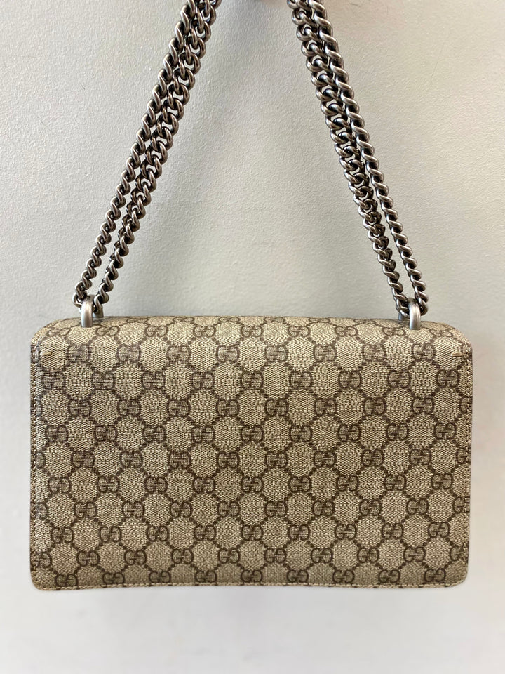 GUCCI GG SUPREME DIONYSUS SUEDE TRIM SMALL SHOULDER BAG