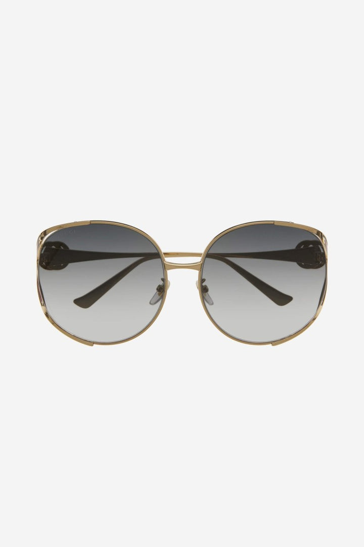 GUCCI ROUND 63MM GOLD FRAME GRADIENT SUNGLASSES 0225S