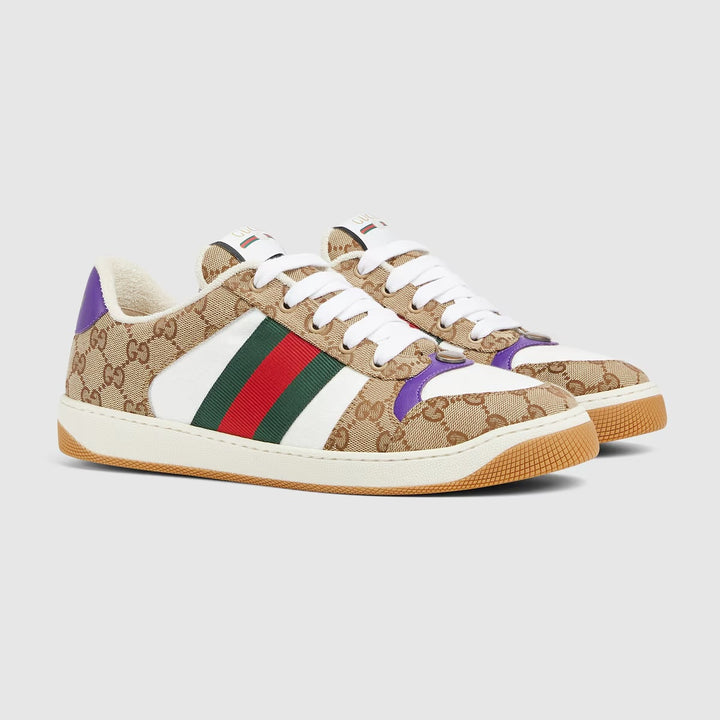 GUCCI SCREENER GG CANVAS &amp; LEATHER MEN&