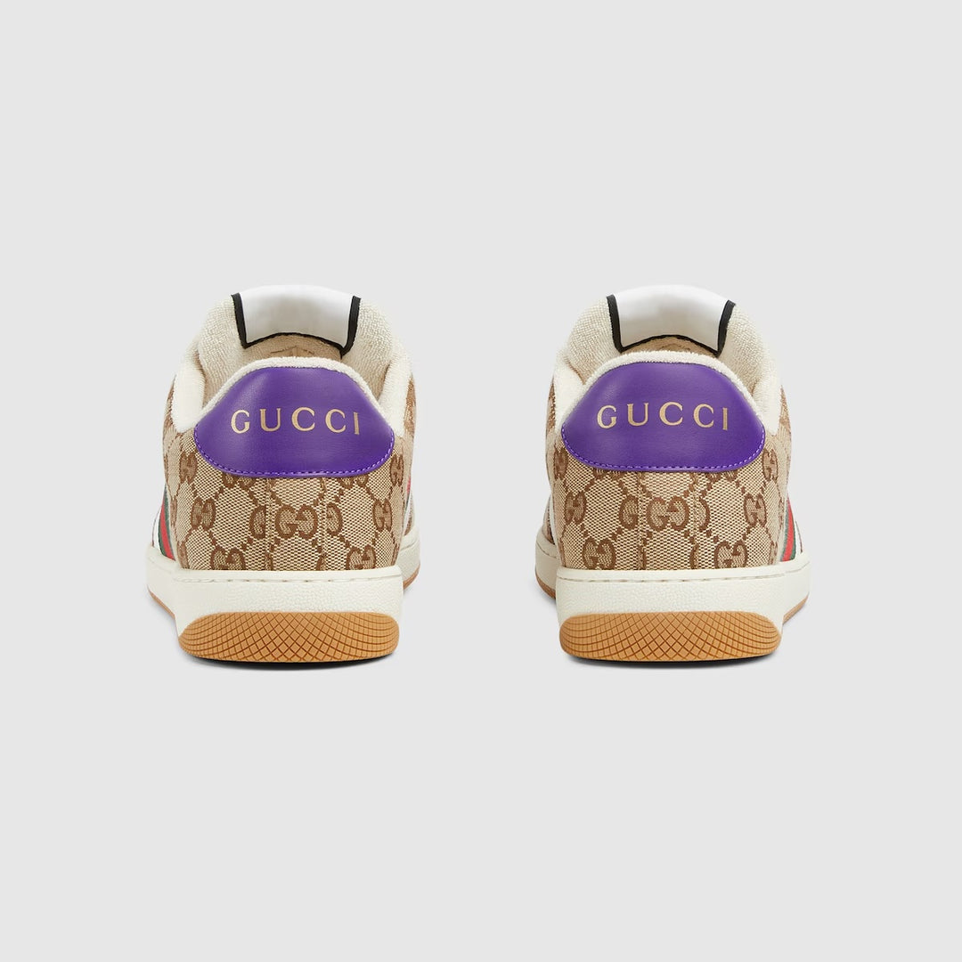 GUCCI SCREENER GG CANVAS &amp; LEATHER MEN&