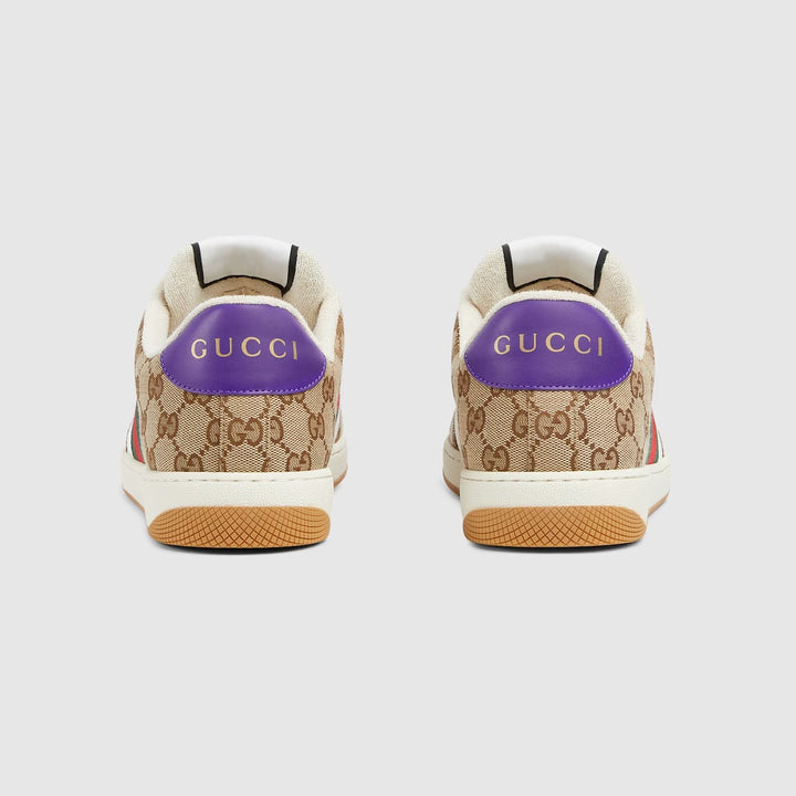 GUCCI SCREENER GG CANVAS &amp; LEATHER MEN&