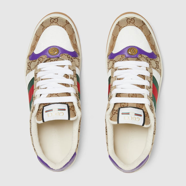 GUCCI SCREENER GG CANVAS &amp; LEATHER MEN&