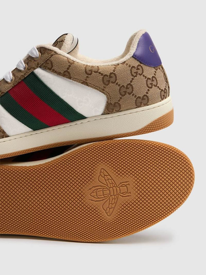 GUCCI SCREENER GG CANVAS &amp; LEATHER MEN&