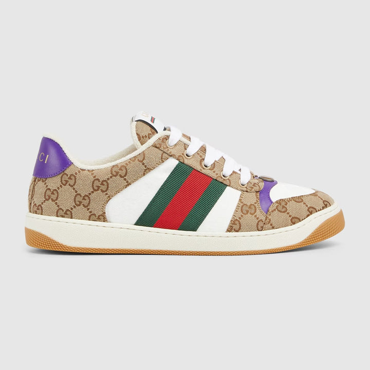 GUCCI SCREENER GG CANVAS &amp; LEATHER MEN&