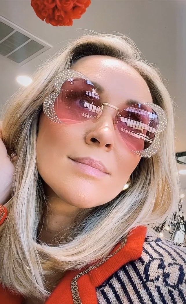 gucci pink heart sunglasses