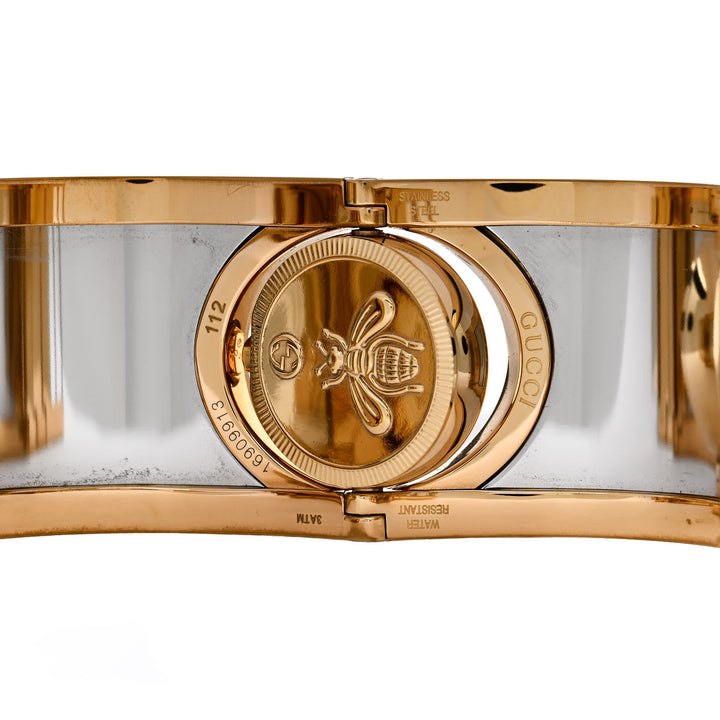 GUCCI TWIRL GG SUPREME BLOOMS STAINLESS STEEL QUARTZ WATCH