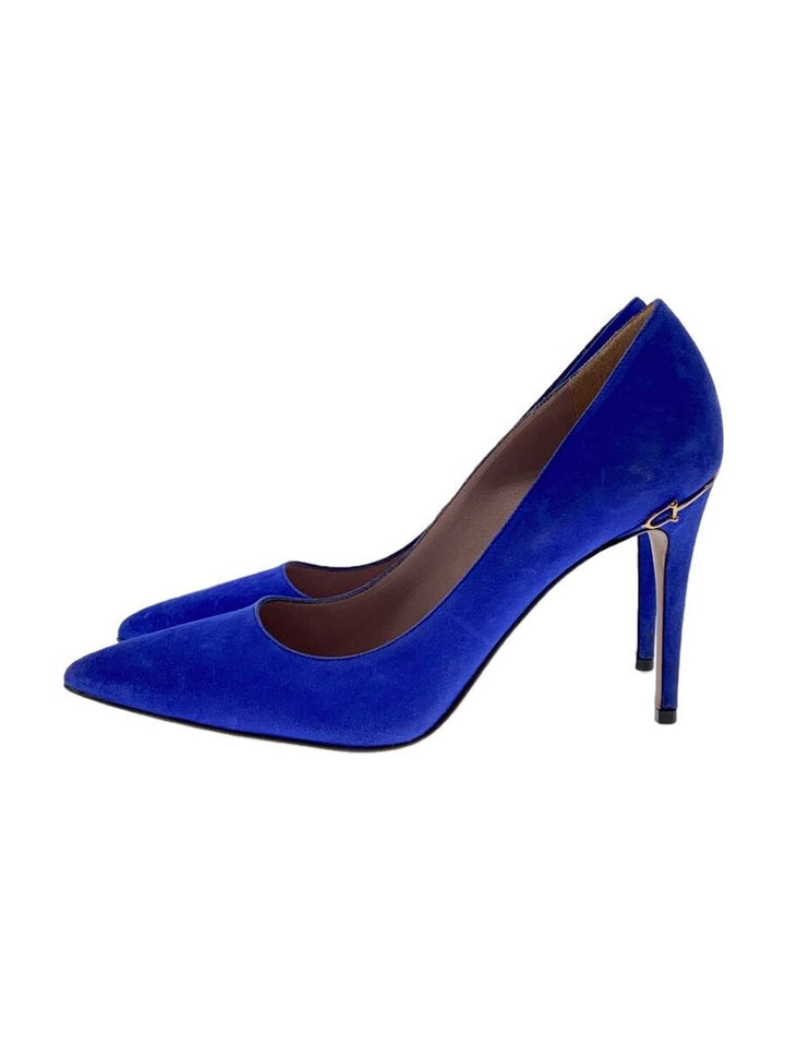 GUCCI DÉCOLLETÉ POINTED-TOE HORSEBIT SUEDE PUMPS