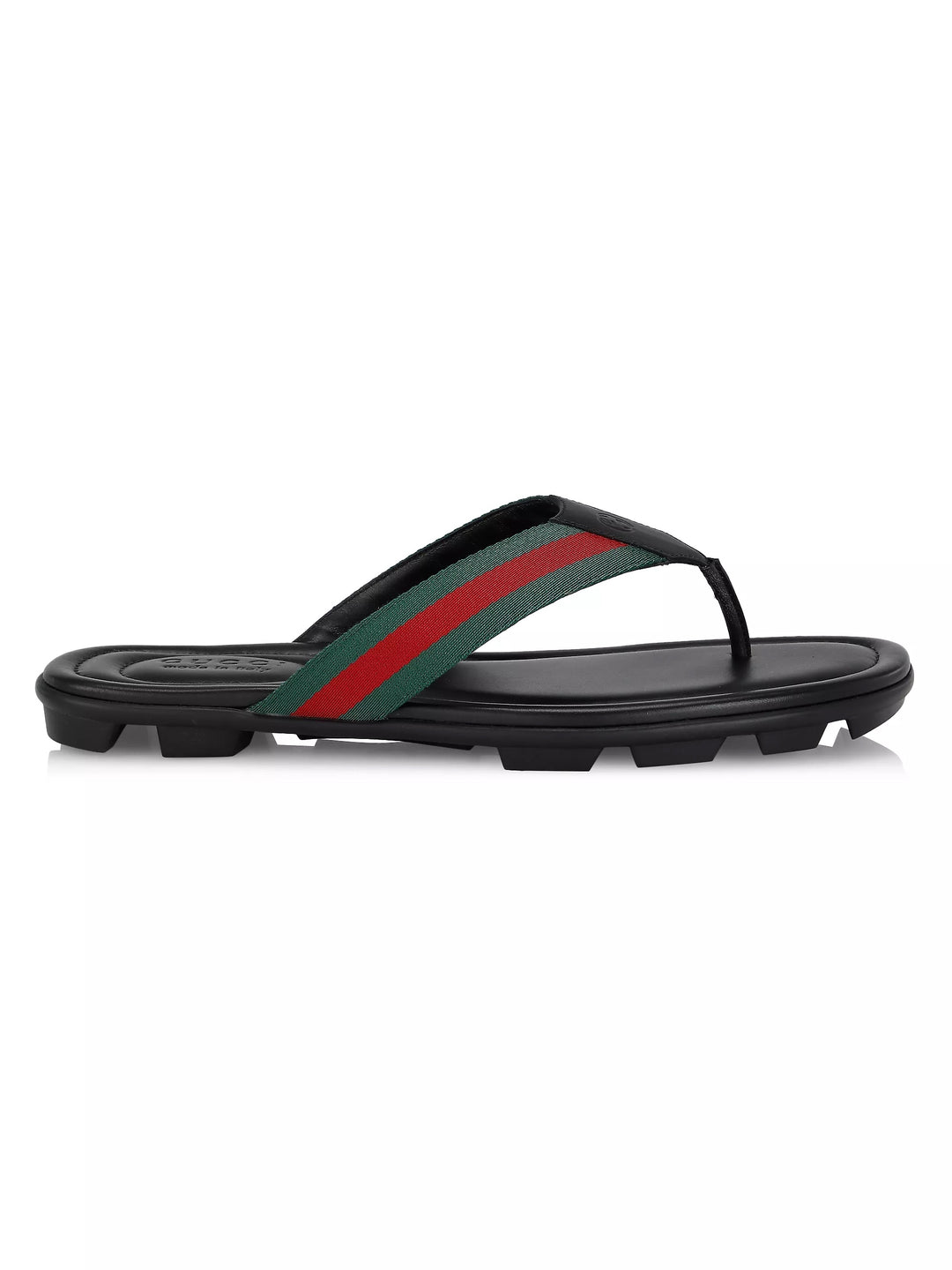GUCCI WEB LEATHER THONG MEN'S SLIDE SANDALS – Caroline's Fashion