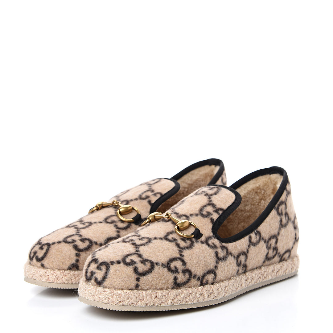 GUCCI WOOL GG MONOGRAM FRIA HORSEBIT LOAFERS – Caroline display picture 2