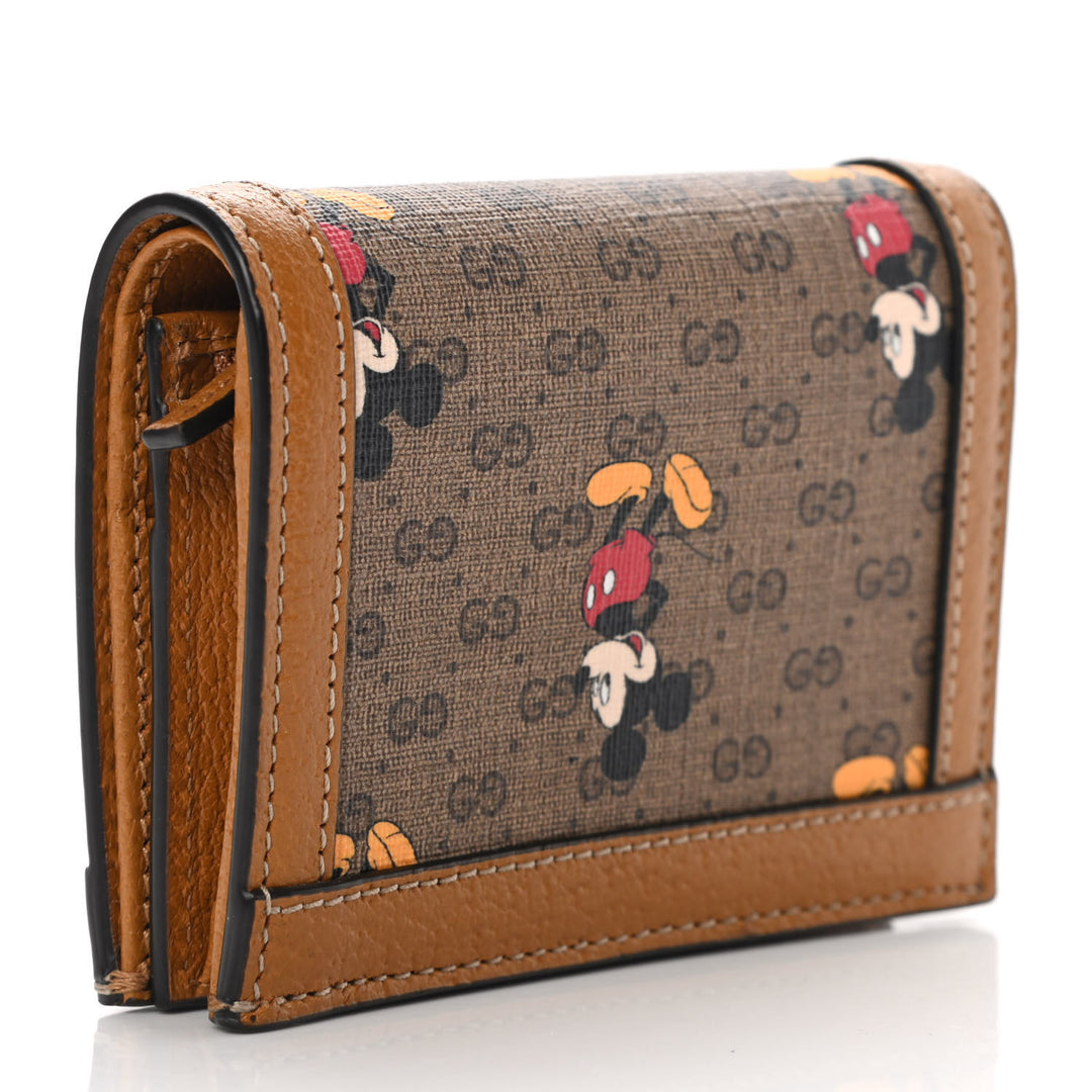 GUCCI X DISNEY GG SUPREME MONOGRAM MICKEY MOUSE MINI WALLET