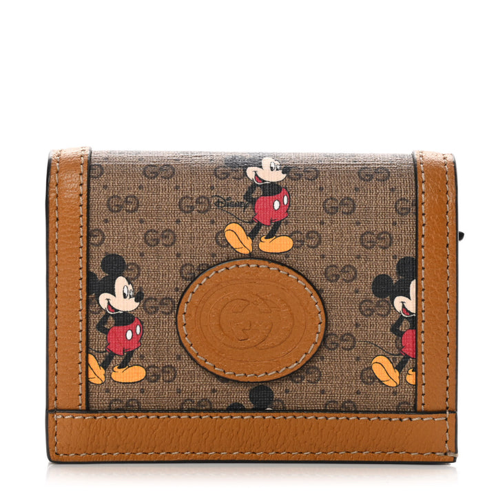 GUCCI X DISNEY GG SUPREME MONOGRAM MICKEY MOUSE MINI WALLET