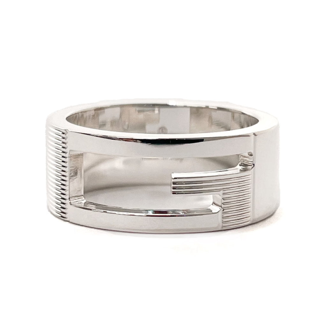 GUCCI CUTOUT G LOGO STERLING SILVER RING