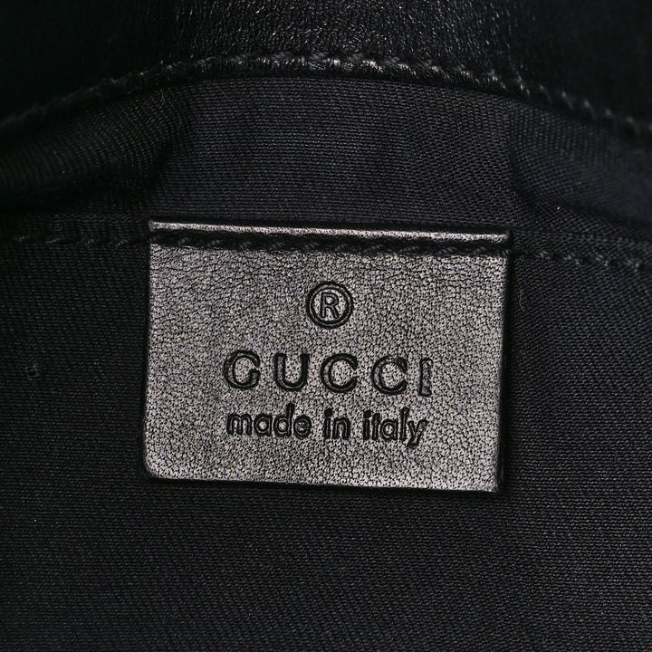 GUCCI BY TOM FORD MONOGRAM HORSBIT SATIN WEB CHAIN CLUTCH