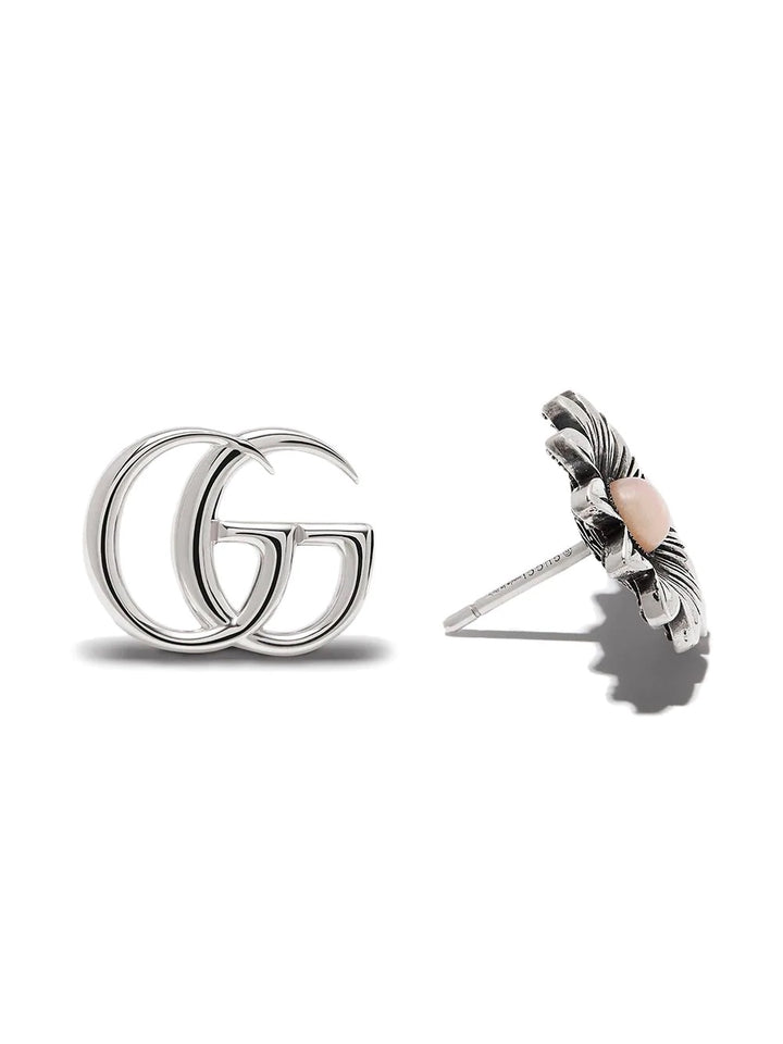 GUCCI DOUBLE G FLOWER STUD EARRINGS